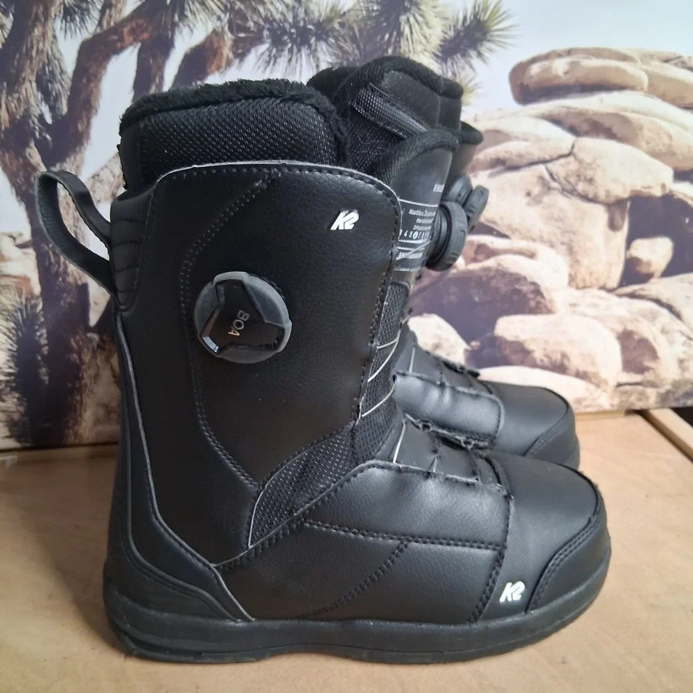 K2 Kinsley Women Black Snowboard Boots Dual BOA Intuition Sz 6.5